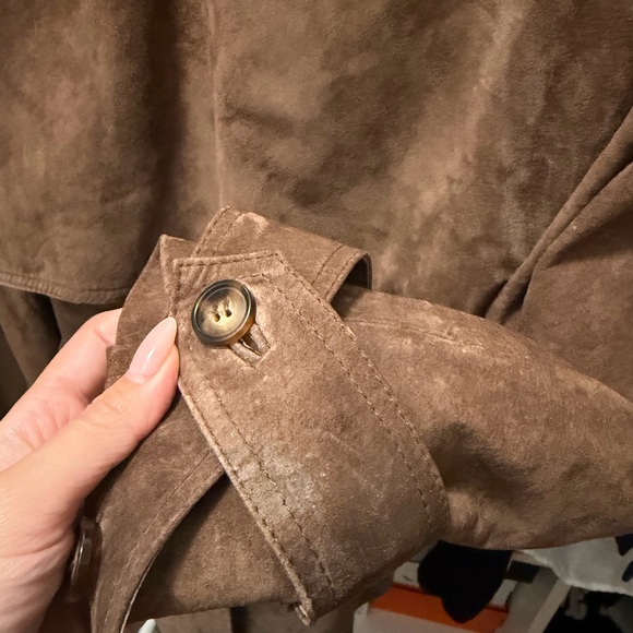 Women's Ducie Lisa Suede Trench Coat - Picture 7 of 9